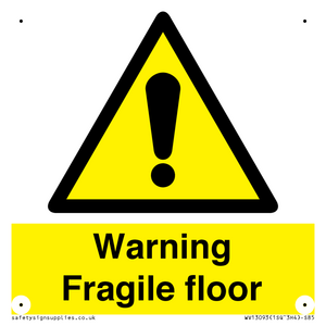 Warning fragile floor